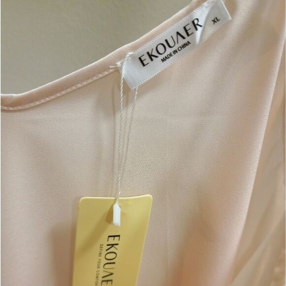 NWT EKOUAER Silk Satin Vneck Cami - Picture 7 of 7